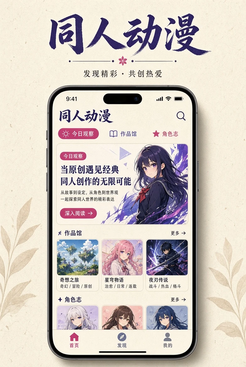同人动漫移动阅读展示